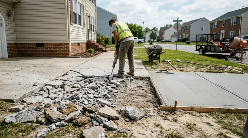 Concrete Removal & Replacement Virginia Beach